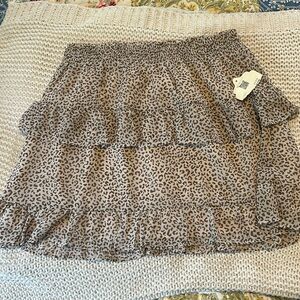 Altar’d State Animal Print Pull On Skirt Women’s Size Large